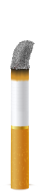 drawing of a cig with 13.5% left